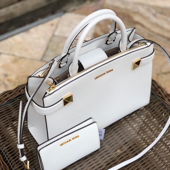 NWT Michael Kors md Karla Satchel&wallet - Picture 2 of 7